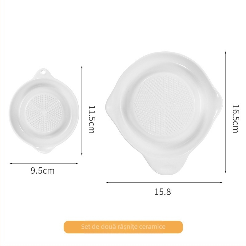 Râșniță ceramică pentru ghimbir și usturoi — râșniță manuală pentru pastă de usturoi, pastă de ghimbir, suc de ghimbir și hrana bebelușilor