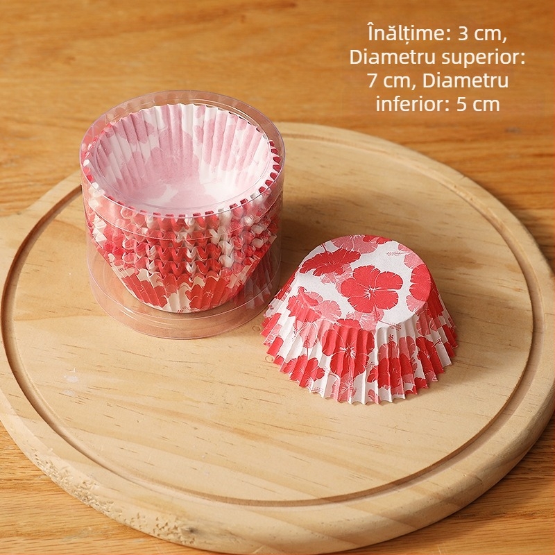 Cupe de brioşe din hârtie, 11 cm, hârtie anti-grăsime, de unică folosinţă, pentru coacere acasă