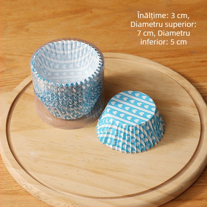 Cupe de brioşe din hârtie, 11 cm, hârtie anti-grăsime, de unică folosinţă, pentru coacere acasă