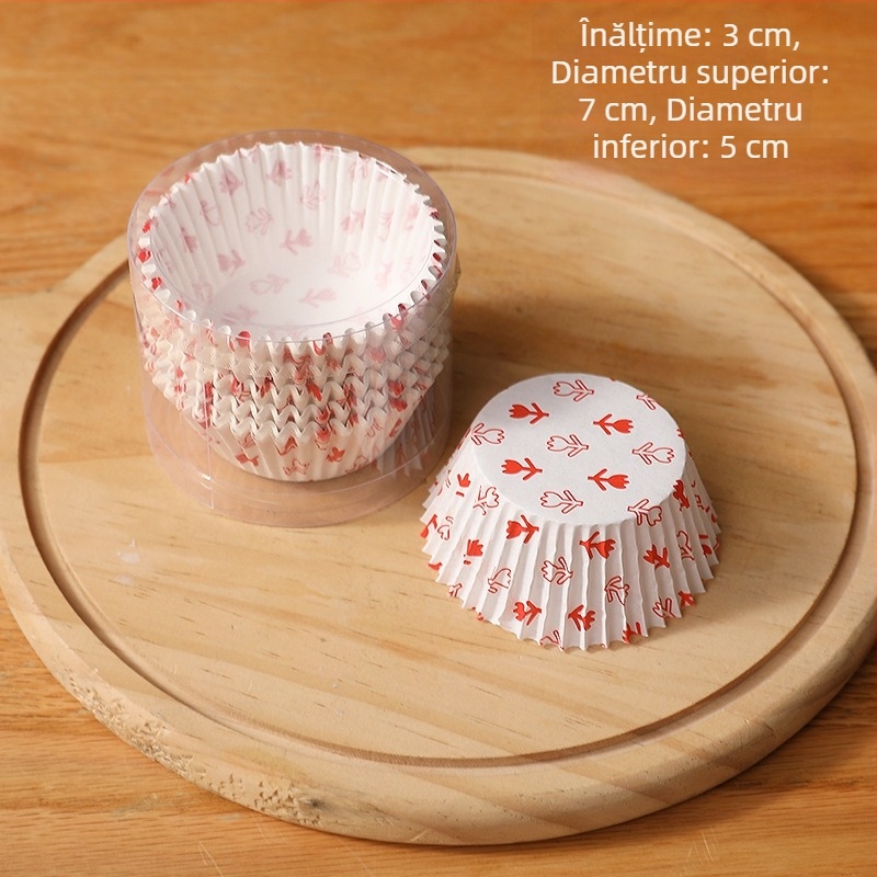 Cupe de brioşe din hârtie, 11 cm, hârtie anti-grăsime, de unică folosinţă, pentru coacere acasă