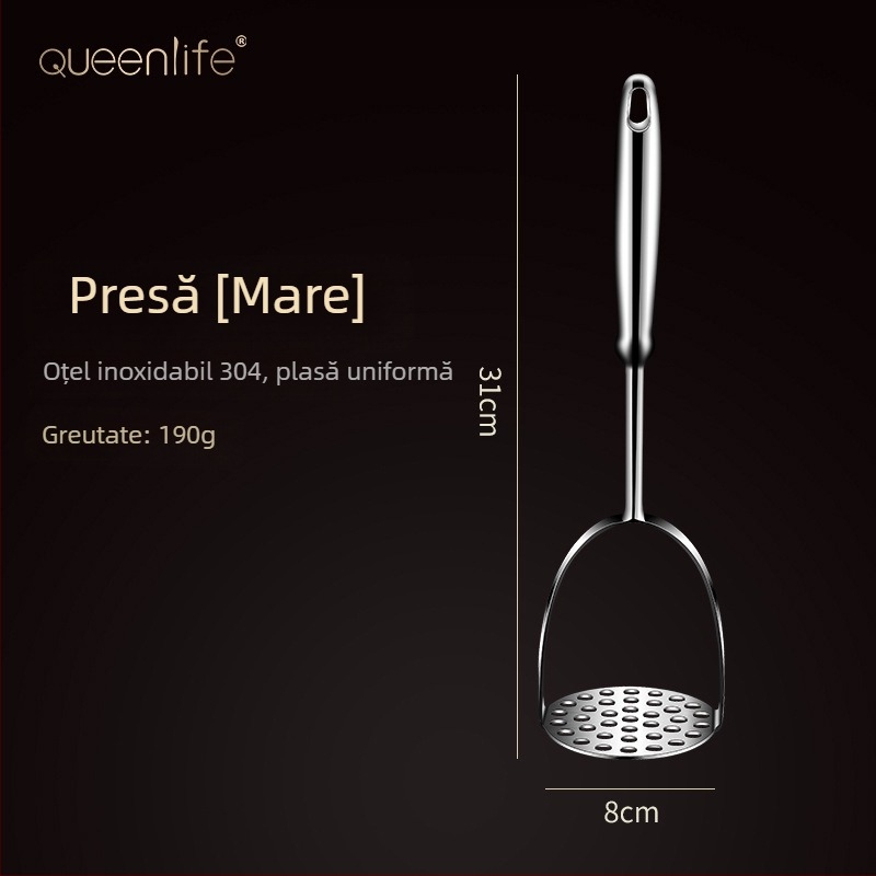 Zdrobitor de cartofi din oțel inoxidabil 304 pentru hrana bebelușilor – instrument manual pentru piure, uz casnic