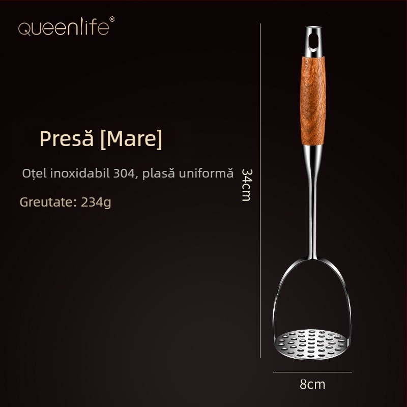 Zdrobitor de cartofi din oțel inoxidabil 304 pentru hrana bebelușilor – instrument manual pentru piure, uz casnic