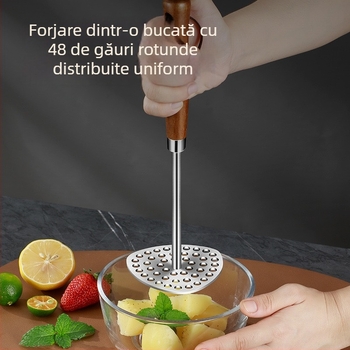 Presă pentru hrana bebelușilor din oțel inoxidabil gros, zdrobitor de cartofi pentru uz casnic