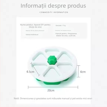 Formă triunghiulară pentru onigiri - șase în unu, pentru orez de sushi japonez