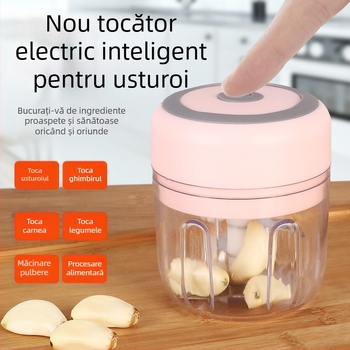 Dispozitiv mini pentru usturoi – curățat, zdrobit și mărunțit
