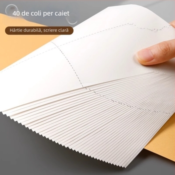 True Color bloc de schițe împărțit pentru elevi de învățământ primar, foi de schițe mai groase detașabile, foi albe pentru calcule