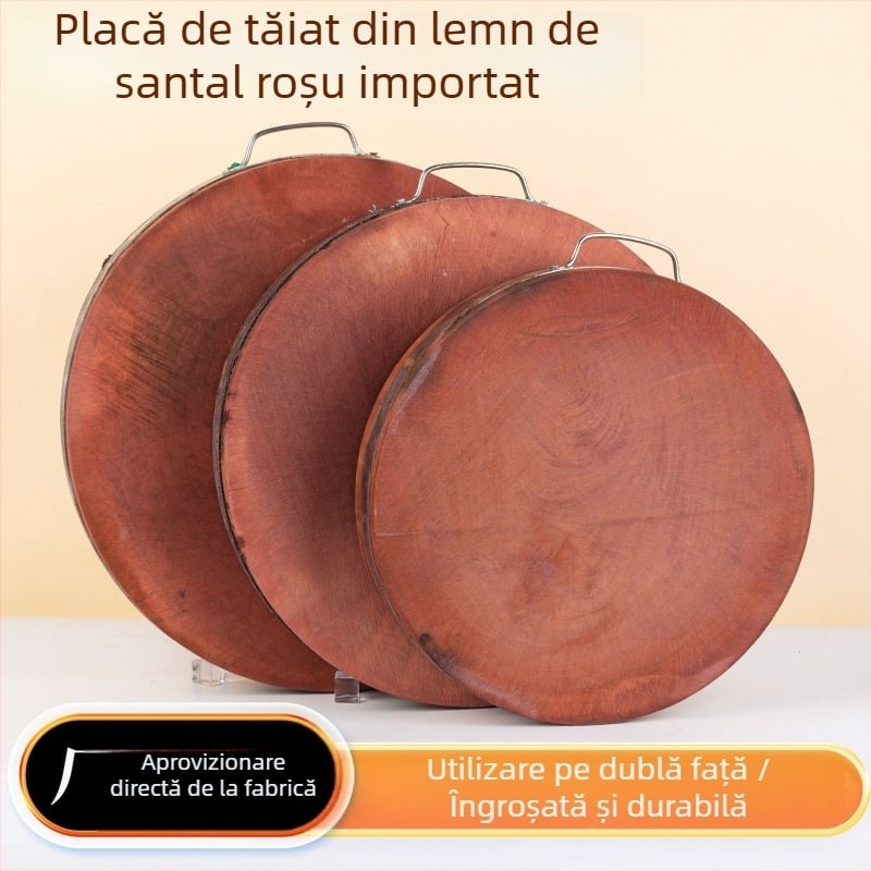 Tocător mare din lemn masiv, cu două fețe, grosime suplimentară, antiderapant, antibacterian, rezistent la mucegai