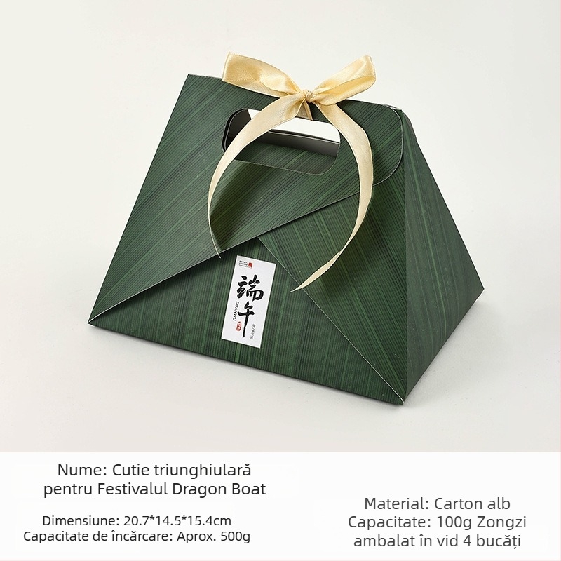 Cutie cadou pentru Festivalul Dragonului, Ambalaj Zongzi, Cutie de Hârtie cu Formă Specială pentru Cadouri Corporative