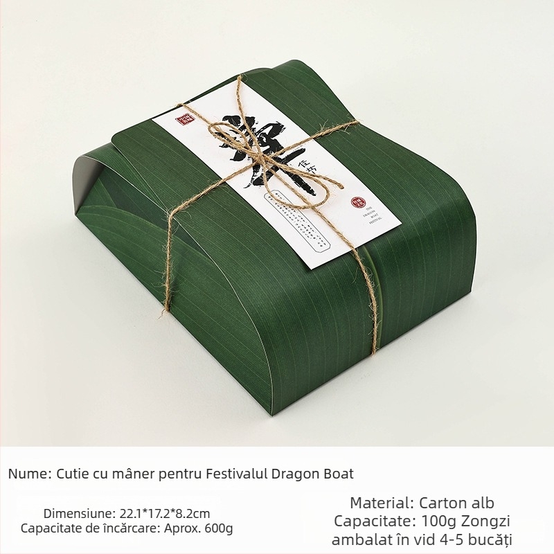 Cutie cadou pentru Festivalul Dragonului, Ambalaj Zongzi, Cutie de Hârtie cu Formă Specială pentru Cadouri Corporative
