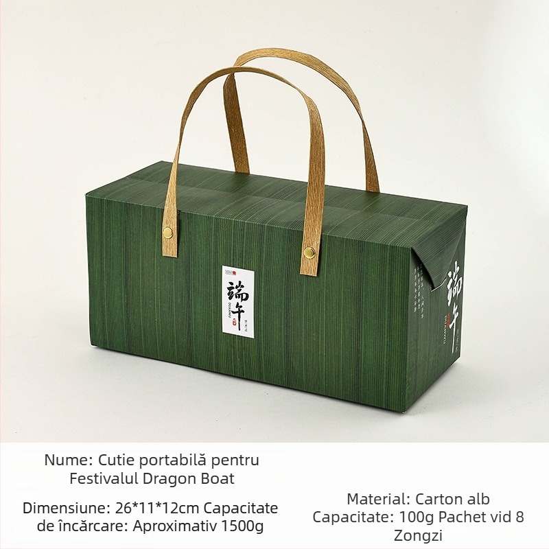 Cutie cadou pentru Festivalul Dragonului, Ambalaj Zongzi, Cutie de Hârtie cu Formă Specială pentru Cadouri Corporative