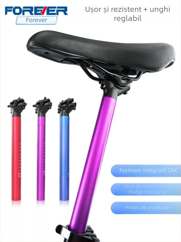 Forever tijă de șa din aliaj de aluminiu, cu șine duble, pentru biciclete de munte și de oraș