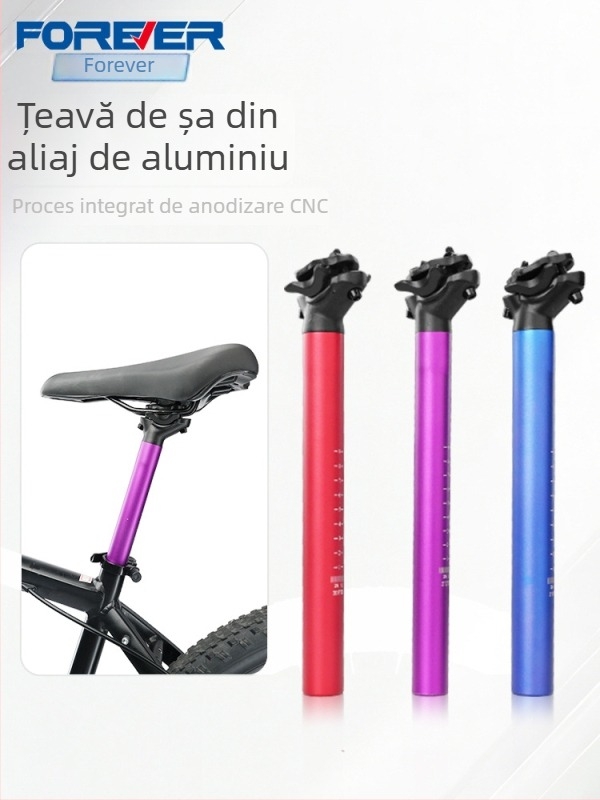 Forever tijă de șa din aliaj de aluminiu, cu șine duble, pentru biciclete de munte și de oraș