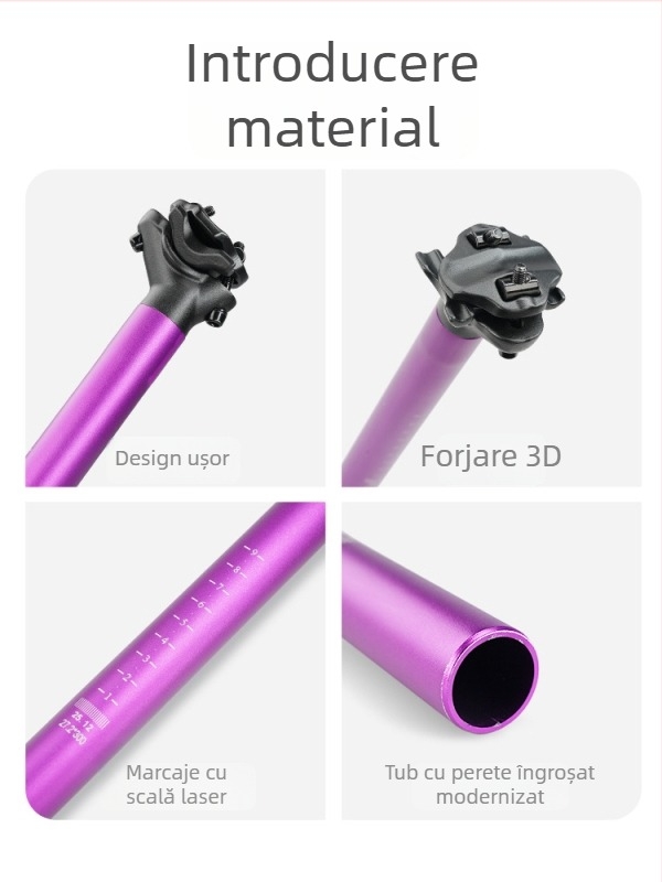 Forever tijă de șa din aliaj de aluminiu, cu șine duble, pentru biciclete de munte și de oraș