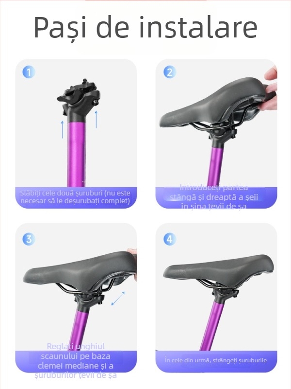 Forever tijă de șa din aliaj de aluminiu, cu șine duble, pentru biciclete de munte și de oraș