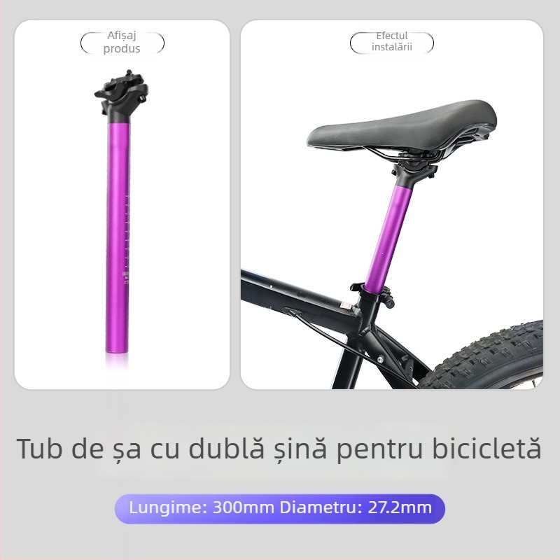 Forever tijă de șa din aliaj de aluminiu, cu șine duble, pentru biciclete de munte și de oraș