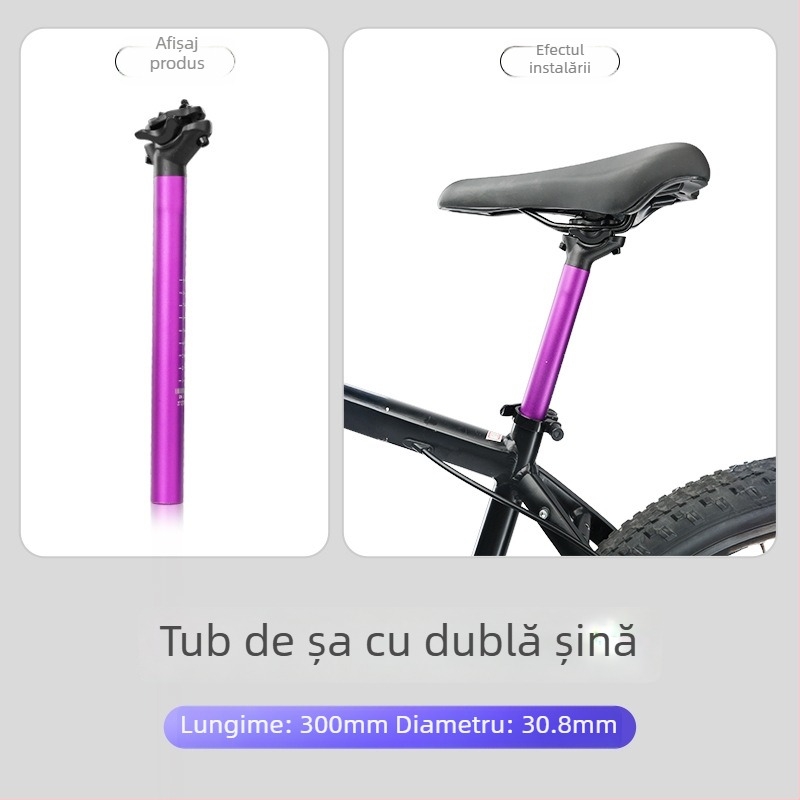 Forever tijă de șa din aliaj de aluminiu, cu șine duble, pentru biciclete de munte și de oraș