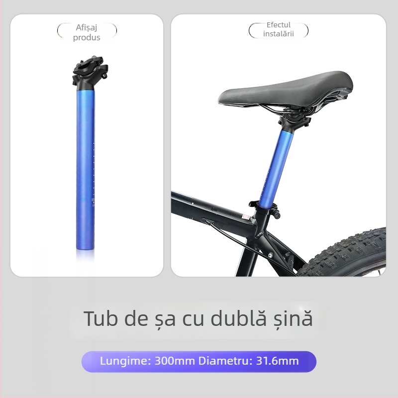 Forever tijă de șa din aliaj de aluminiu, cu șine duble, pentru biciclete de munte și de oraș