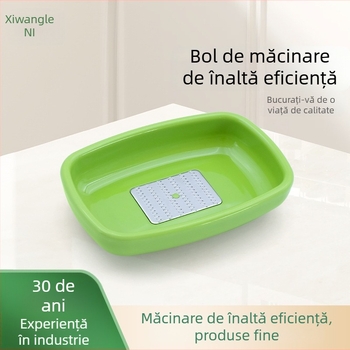 Zdrobitor manual pentru ghimbir în stil japonez, zdrobitor de usturoi, mini ustensilă de bucătărie cu bol pentru dip