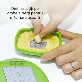 Zdrobitor manual pentru ghimbir în stil japonez, zdrobitor de usturoi, mini ustensilă de bucătărie cu bol pentru dip