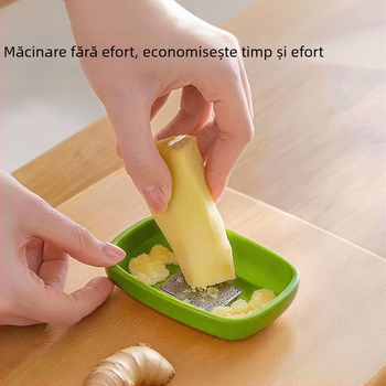 Zdrobitor manual pentru ghimbir în stil japonez, zdrobitor de usturoi, mini ustensilă de bucătărie cu bol pentru dip