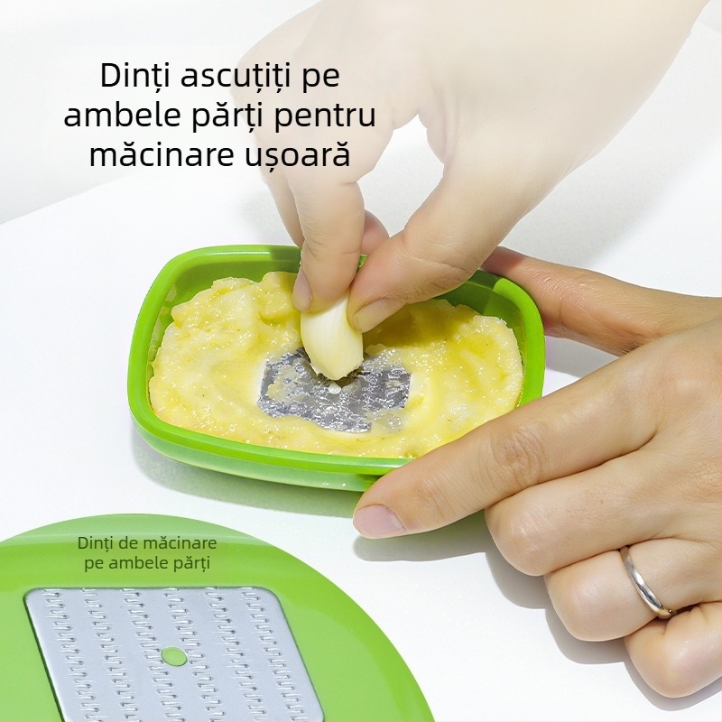 Zdrobitor manual pentru ghimbir în stil japonez, zdrobitor de usturoi, mini ustensilă de bucătărie cu bol pentru dip