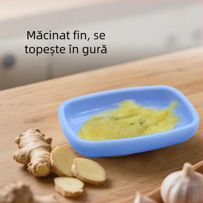 Zdrobitor manual pentru ghimbir în stil japonez, zdrobitor de usturoi, mini ustensilă de bucătărie cu bol pentru dip