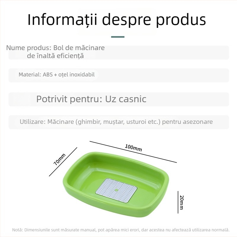 Zdrobitor manual pentru ghimbir în stil japonez, zdrobitor de usturoi, mini ustensilă de bucătărie cu bol pentru dip