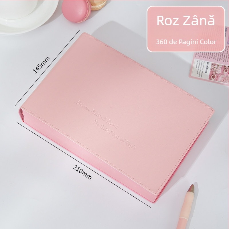 Noul caiet gros de 720 pagini cu blocuri colorate, jurnal gol pentru elevi, notebook ultra gros pentru desen și luat notițe