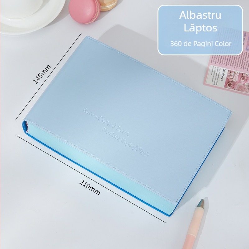 Noul caiet gros de 720 pagini cu blocuri colorate, jurnal gol pentru elevi, notebook ultra gros pentru desen și luat notițe