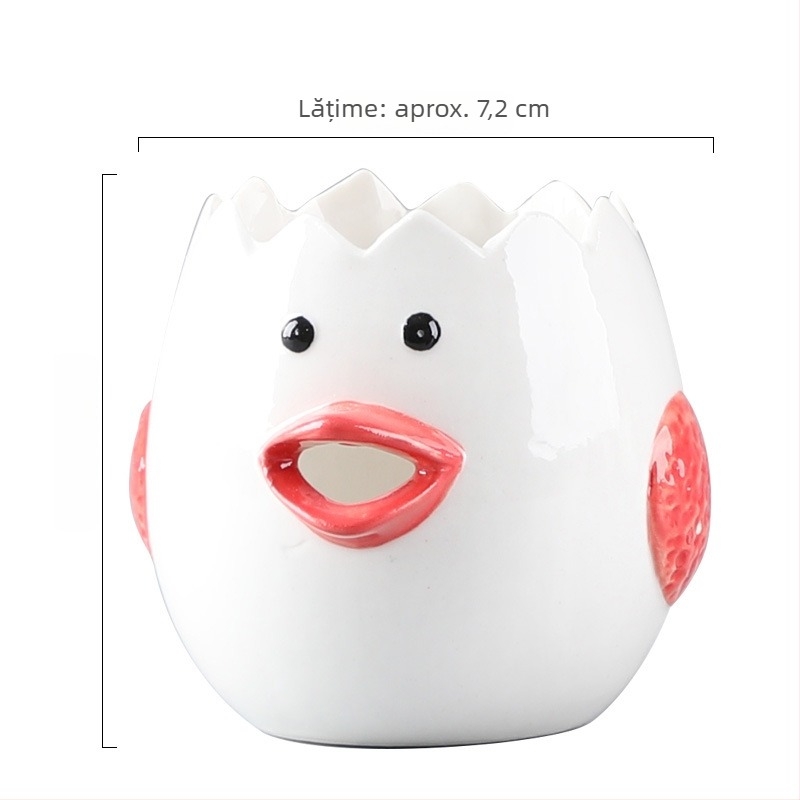 Separator ceramic pentru albuș și gălbenuș, pentru coacere acasă, design neobișnuit cu temă desen animat, ustensile de bucătărie