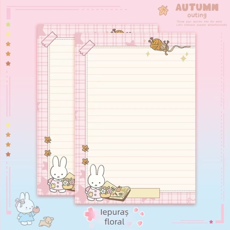 Iepuraș drăguț Miffy - hârtie de scris cu foi detașabile, format B5, desen animat, extra grosime