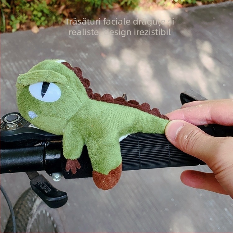 Pandant plush drăguț pentru bicicletă – decor pentru biciclete de drum și MTB, design panda și dinozaur