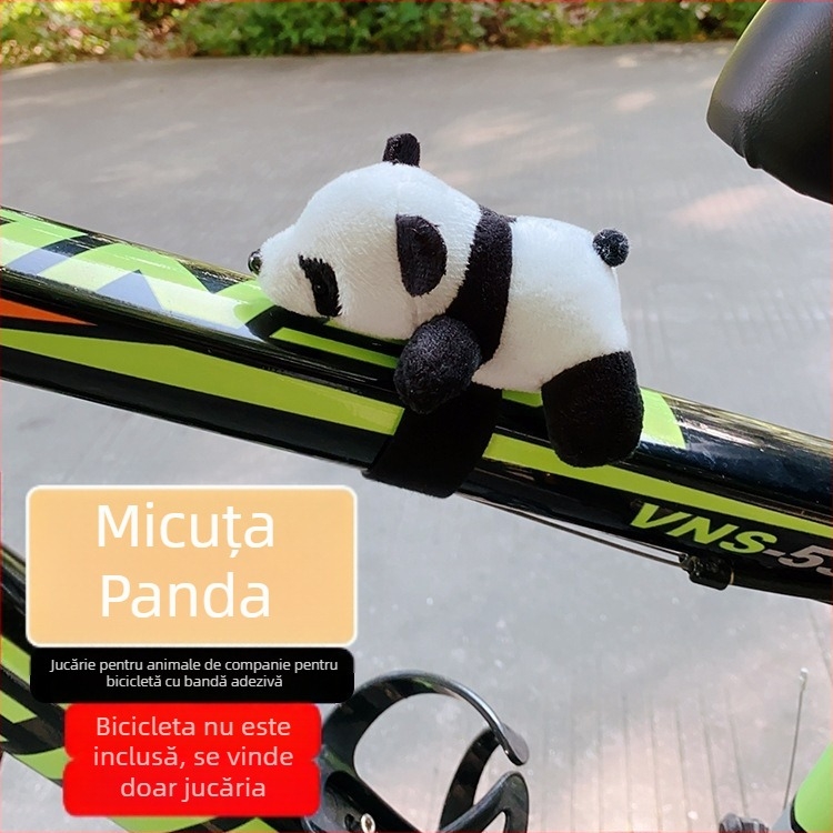Pandant plush drăguț pentru bicicletă – decor pentru biciclete de drum și MTB, design panda și dinozaur