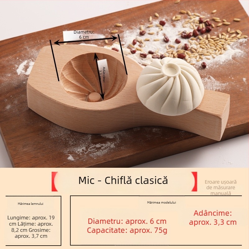 Set de forme din lemn pentru chifle aburite, uz casnic – mari și mici