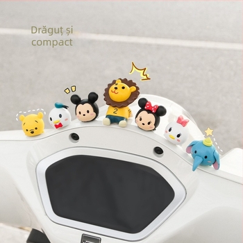 Figurine auto din rășină pentru interior – set nou de decorațiuni pentru consola centrală a mașinii electrice, cu animale 3D
