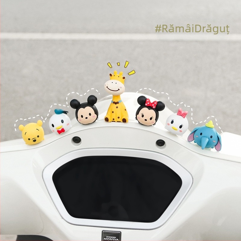Figurine auto din rășină pentru interior – set nou de decorațiuni pentru consola centrală a mașinii electrice, cu animale 3D
