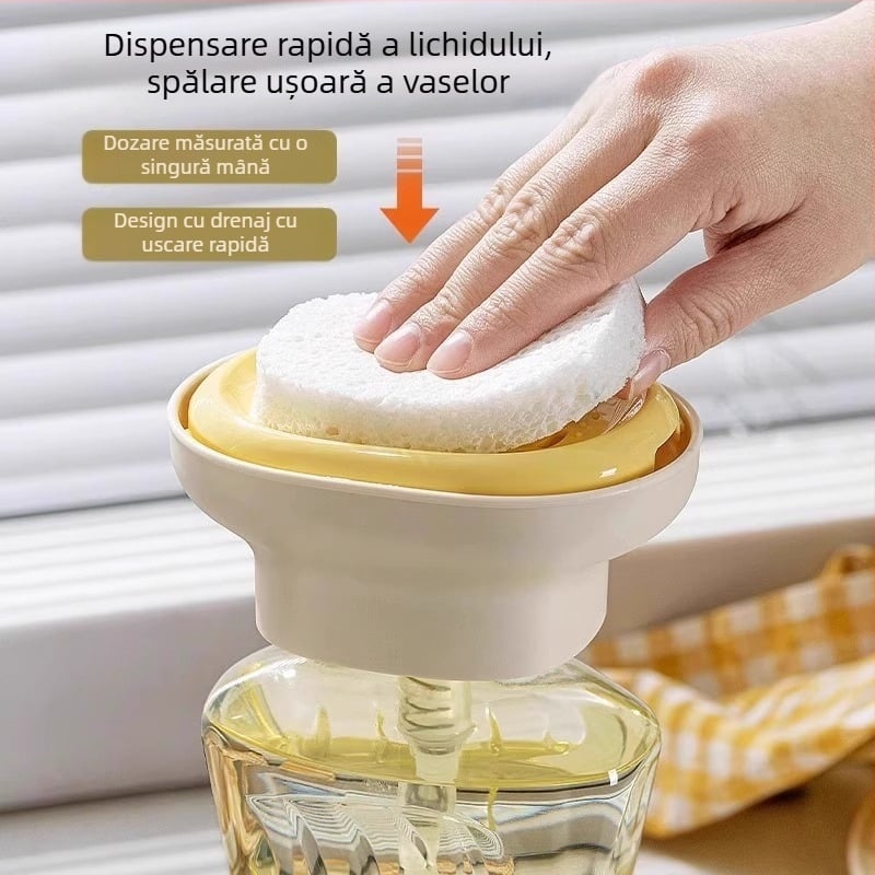 Dispenser cu pompă pentru săpun lichid de vase și săpun de mâini – bucătărie, uz casnic