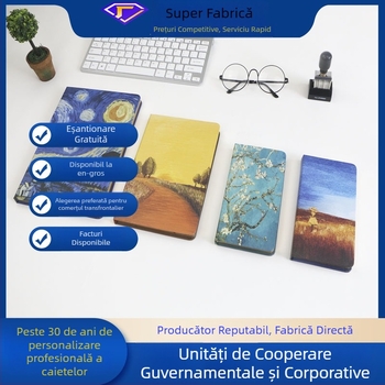 Bookboy Caiet studențesc A5B5 – planificator elegant, bloc-notes pentru schițe personalizabil, logo simplu