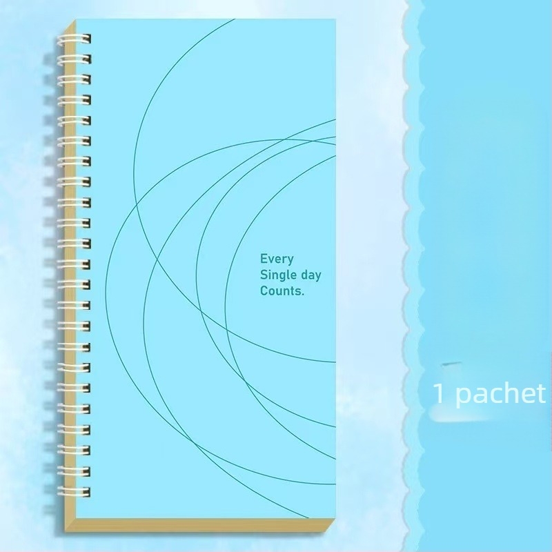 Caiet spiral din hârtie Kraft – carnet de notițe, planificator pentru elevi, caiet de vocabular