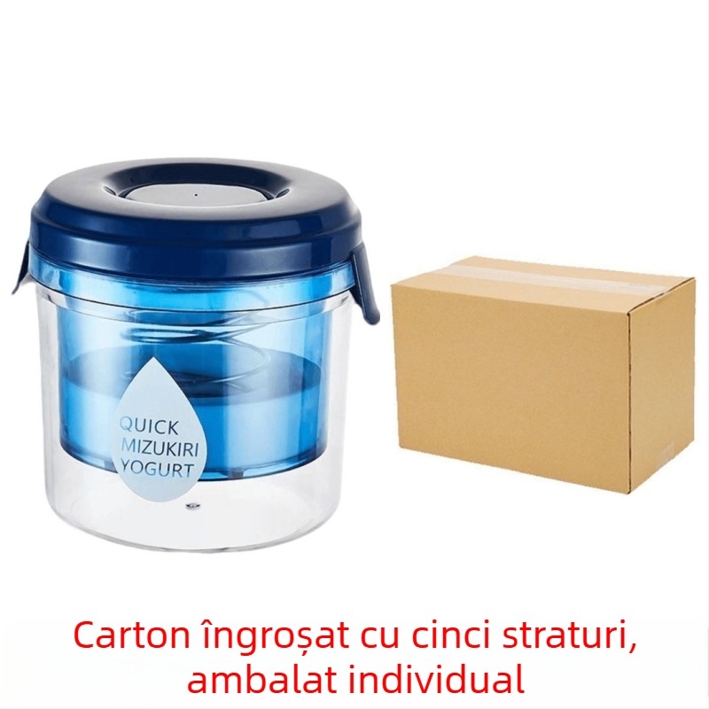 Filtru de iaurt și separator de zer, cu capac – recipient rotund, multifuncțional pentru bucătărie