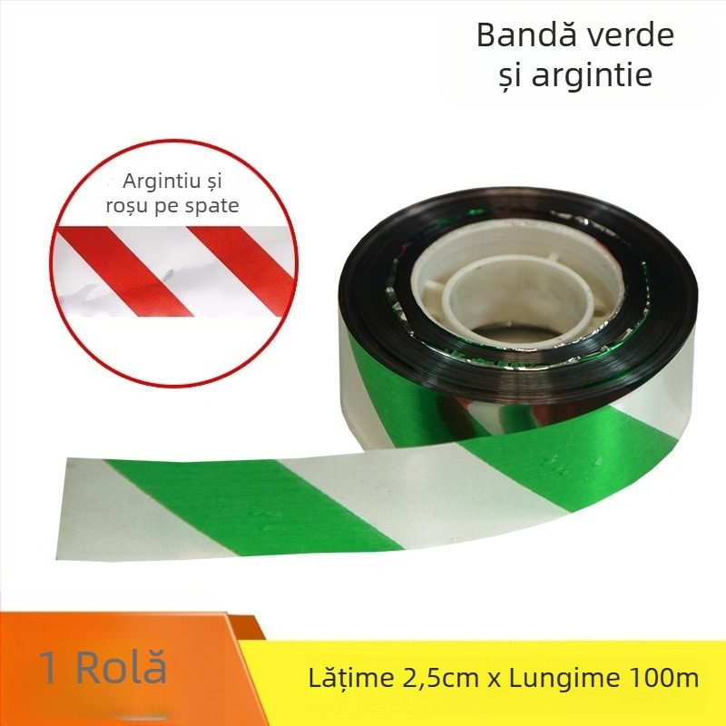 Bandă repelentă pentru păsări, reflectorizantă, pentru livezi și ferme