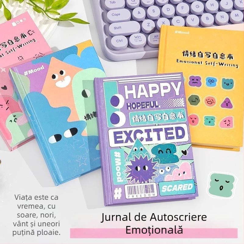 Jurnal pentru exprimarea emoțională și auto-vindecare, înregistrări de viață, note portabile, caiet pentru studenți, planner premium, note de program