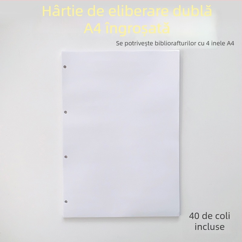 Jurnal gros cu hârtie de eliberare, cu două fețe, pagini detașabile, colecție de ilustrații cu autocolante și benzi washi