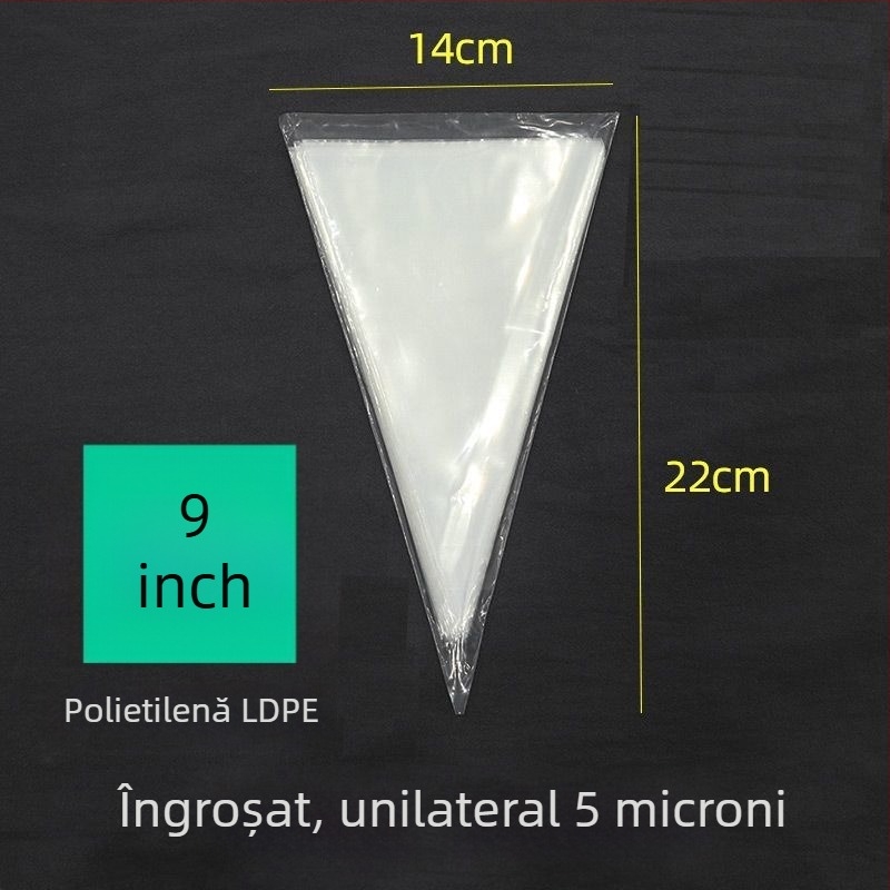 Pungi de decorare transparente, groase, de unică folosință, pentru cremă și decorarea prăjiturilor (PE)