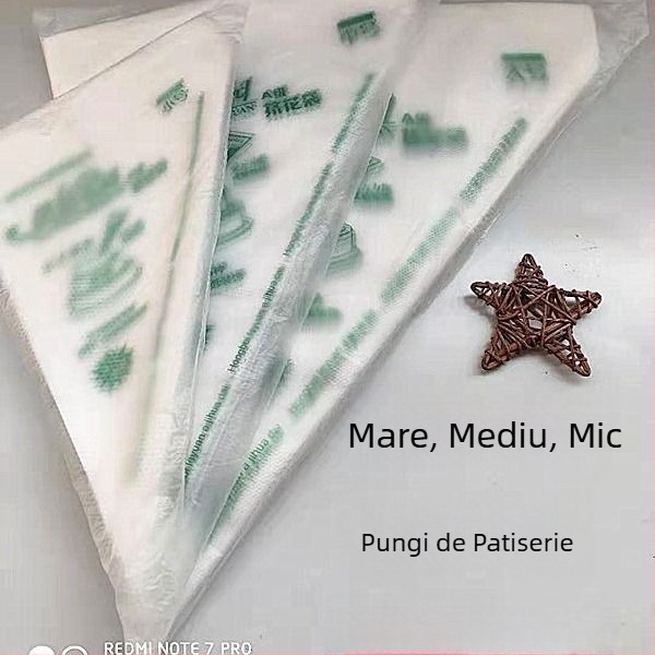 Pungi de decorare, de unică folosință, îngroșate, mari, medii și mici – 100 buc.