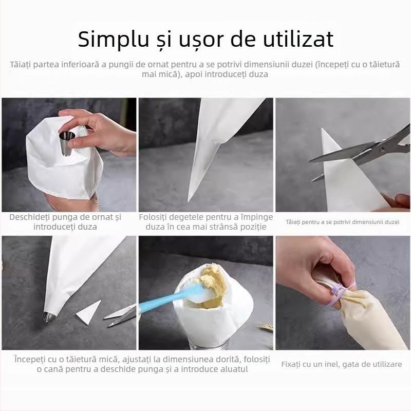 Pungă de decorare din bumbac gros, mare, reutilizabilă, unealtă ecologică pentru coacere