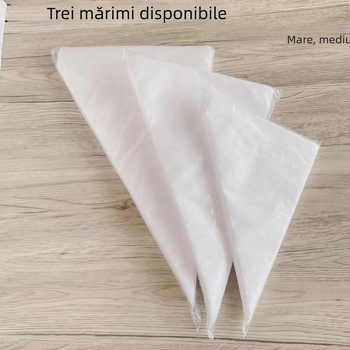 Pungi de decorare din PE îngroșat, de unică folosință, în dimensiuni mari, medii și mici, pentru cremă, prăjituri și fursecuri