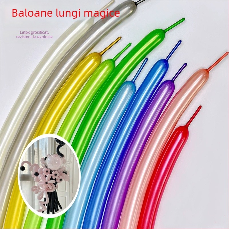 Balon lung 1.8g cu luciu perlat, pentru decorul zilei de naștere și nunții