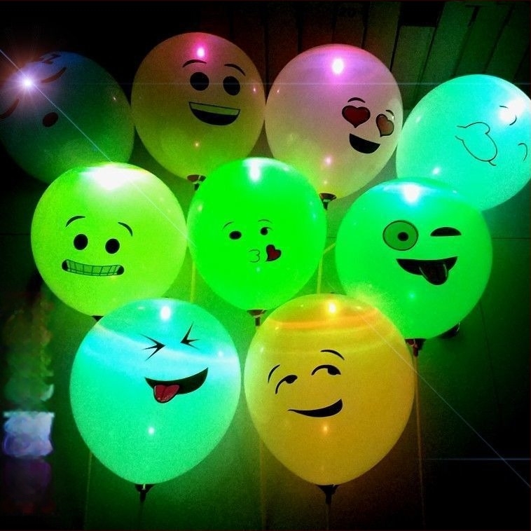 Baloni LED luminoși, colorati, care clipesc – baloane tematice de aniversare pentru copii, set de 100 bucăți