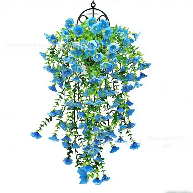 Viță artificială cu eucalipt, Morning Glory, plasă 45, decor de perete pentru interior și exterior